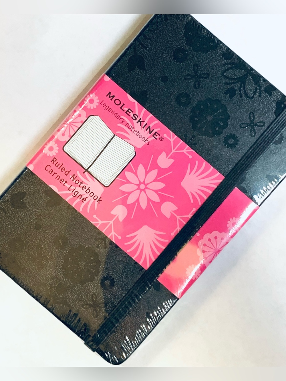 New Moleskine Legendary Ruled Notebook Black Pattern Hard Cover 3.5 x 5.5 pocket